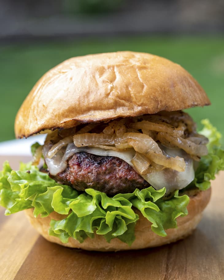 Bison Burger Recipe (With Caramelized Onions) The Kitchn